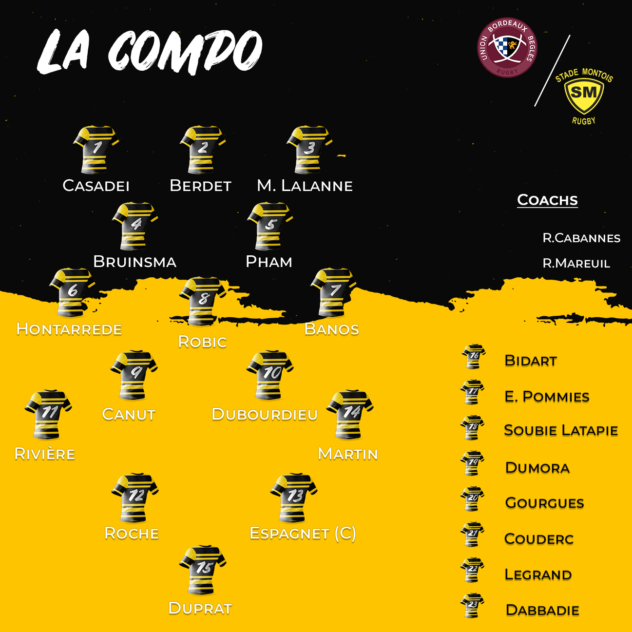 Composition des espoirs du SMR